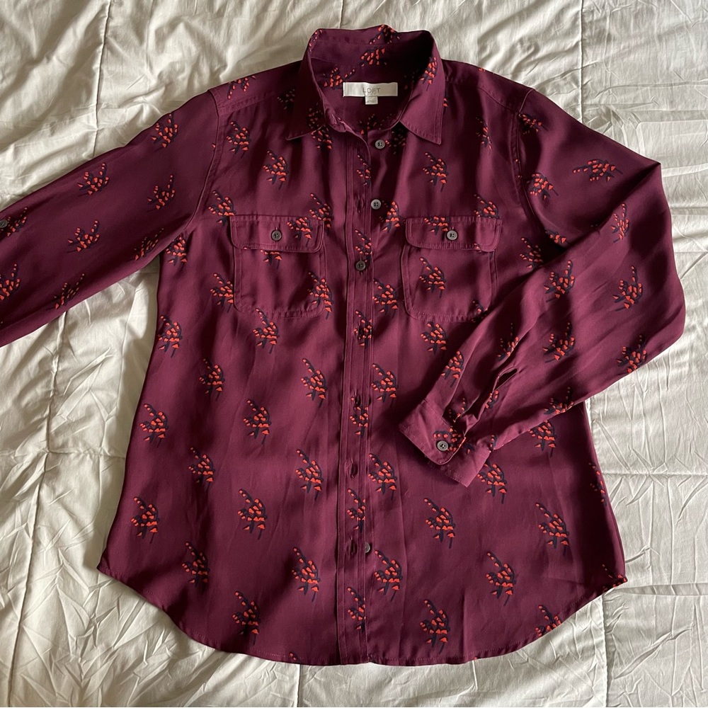 LOFT long sleeve blouse